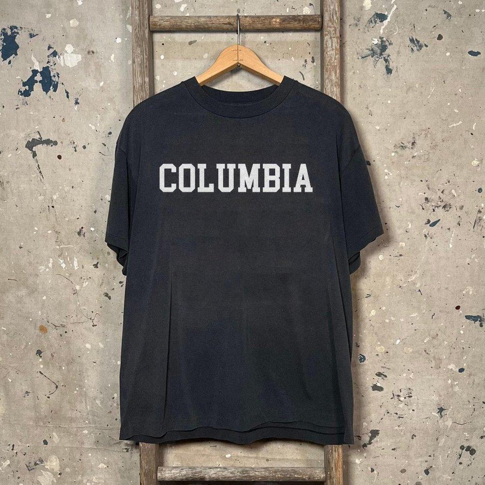 Columbia University Usa Shirt Tee Retro 90S